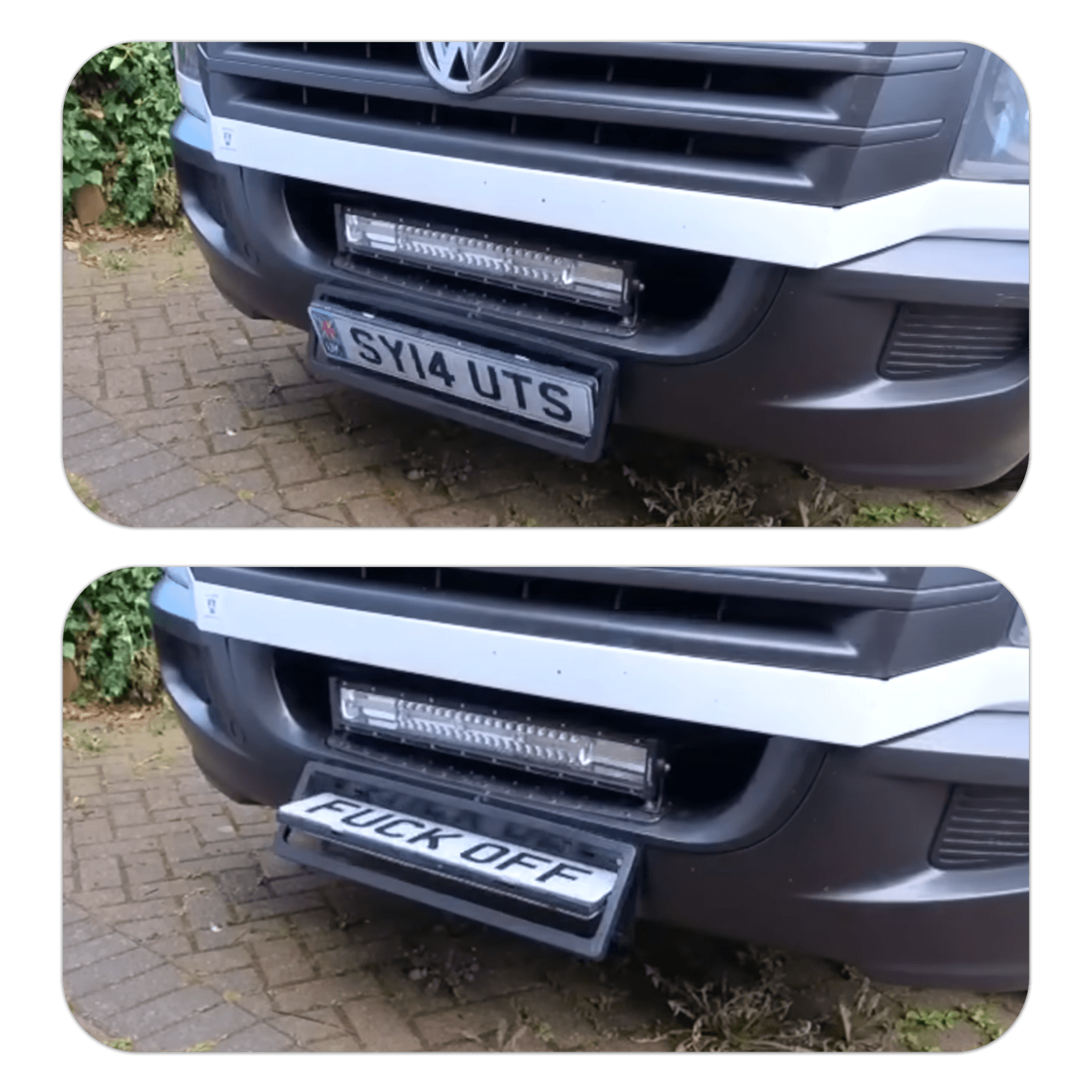 Rotating plate fitment placeholder